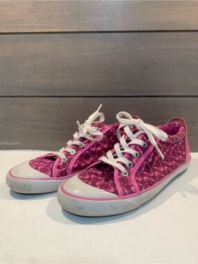 Coach Barrett Signature C Sneaker Pink Multi Sneaker Size 8 Preppy Luxury Casual